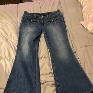 Aeropostale Women's Flared Blue Jeans